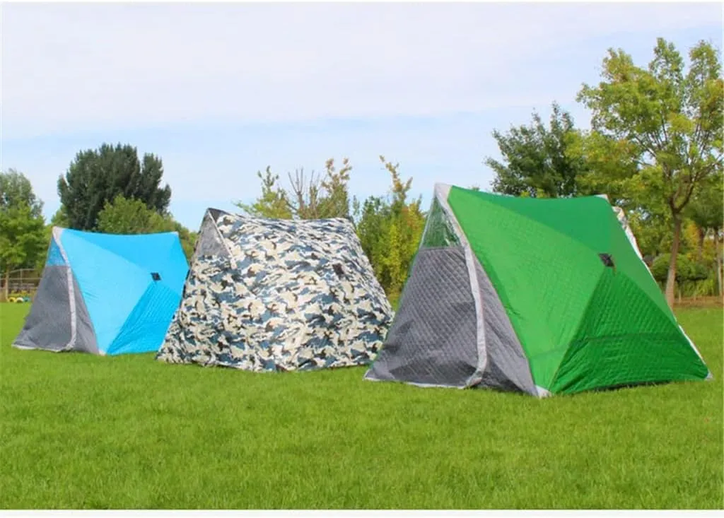 1-2 Winter Fishing Tent Winter Ice Fishing Tent Camping Tent Windproof and Rainproof Outdoor Winter Fishing Warm Tent (Color : D, Size : 200 * 180 * 1