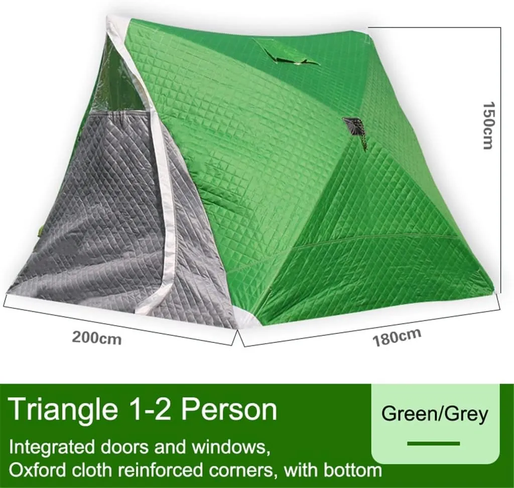 1-2 Winter Fishing Tent Winter Ice Fishing Tent Camping Tent Windproof and Rainproof Outdoor Winter Fishing Warm Tent (Color : D, Size : 200 * 180 * 1