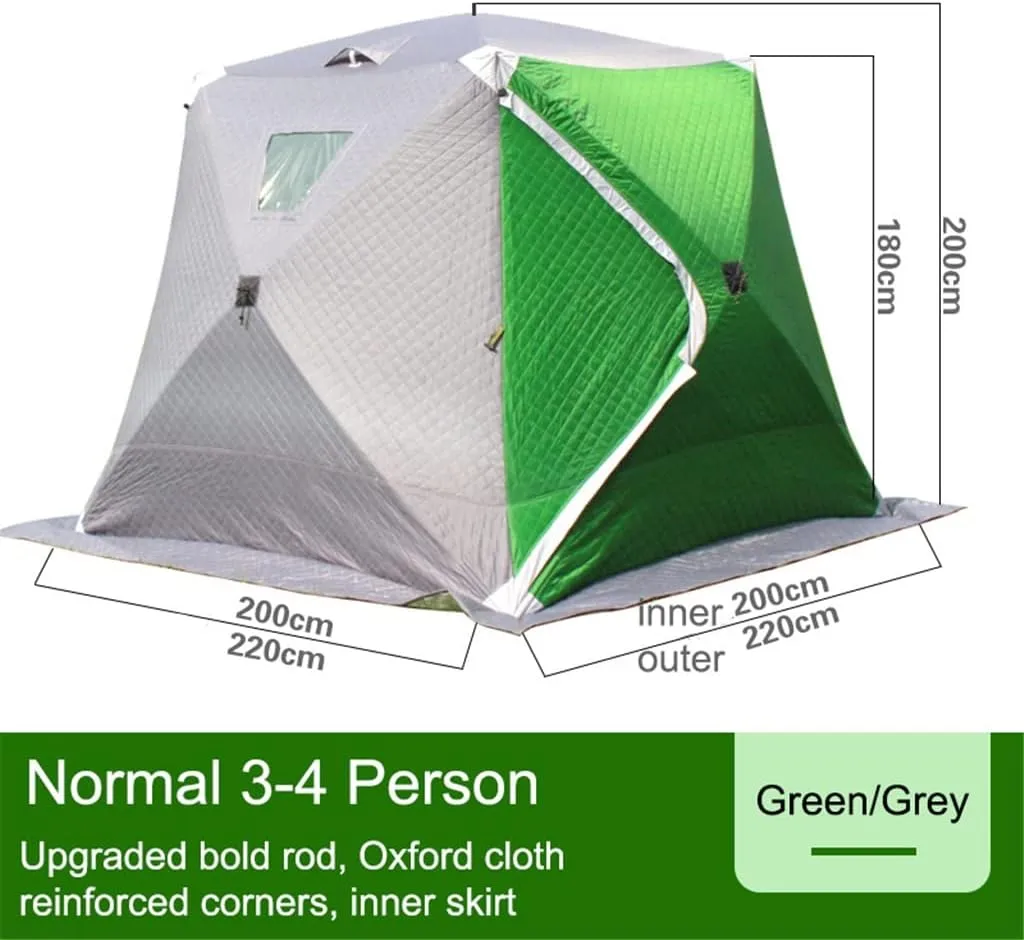 1-4 Winter Fishing Tent Winter Ice Fishing Tent Camping Tent Windproof and Rainproof Outdoor Winter Fishing Warm Tent (Color : D, Size : 200 * 200 * 160cm) (D 220 * 220 * 200cm)