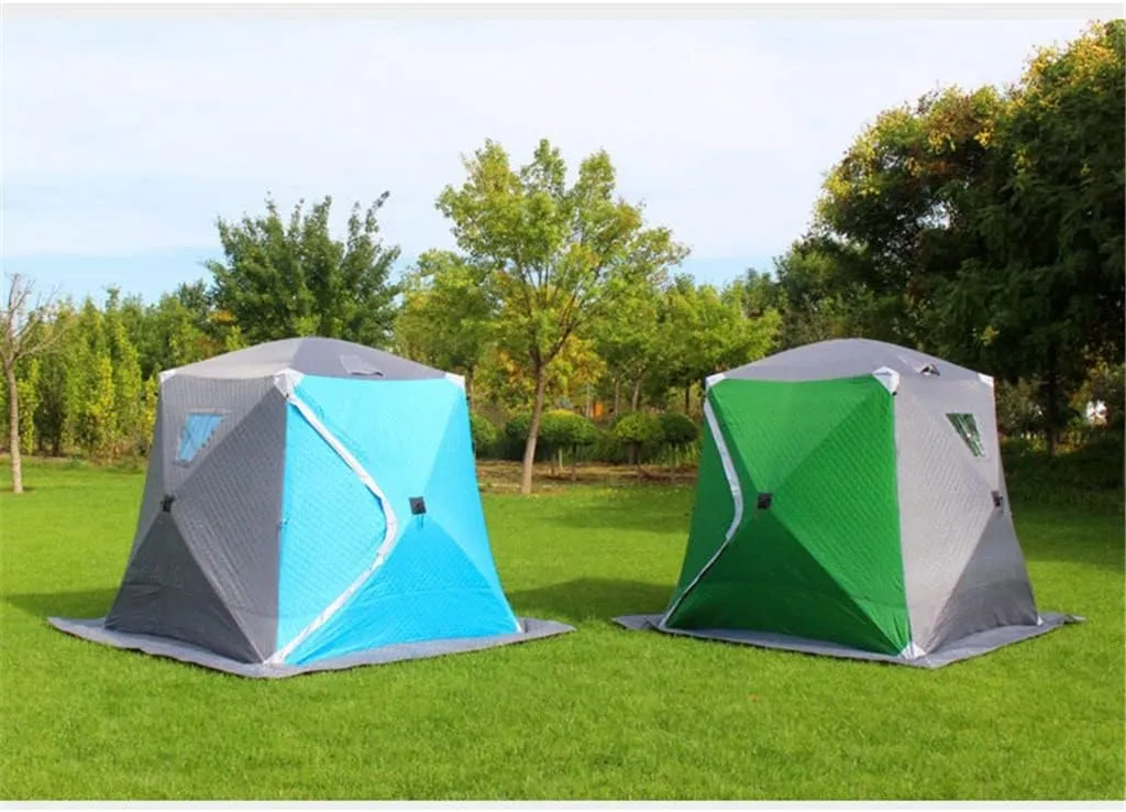 1-4 Winter Fishing Tent Winter Ice Fishing Tent Camping Tent Windproof and Rainproof Outdoor Winter Fishing Warm Tent (Color : D, Size : 200 * 200 * 160cm) (D 220 * 220 * 200cm)