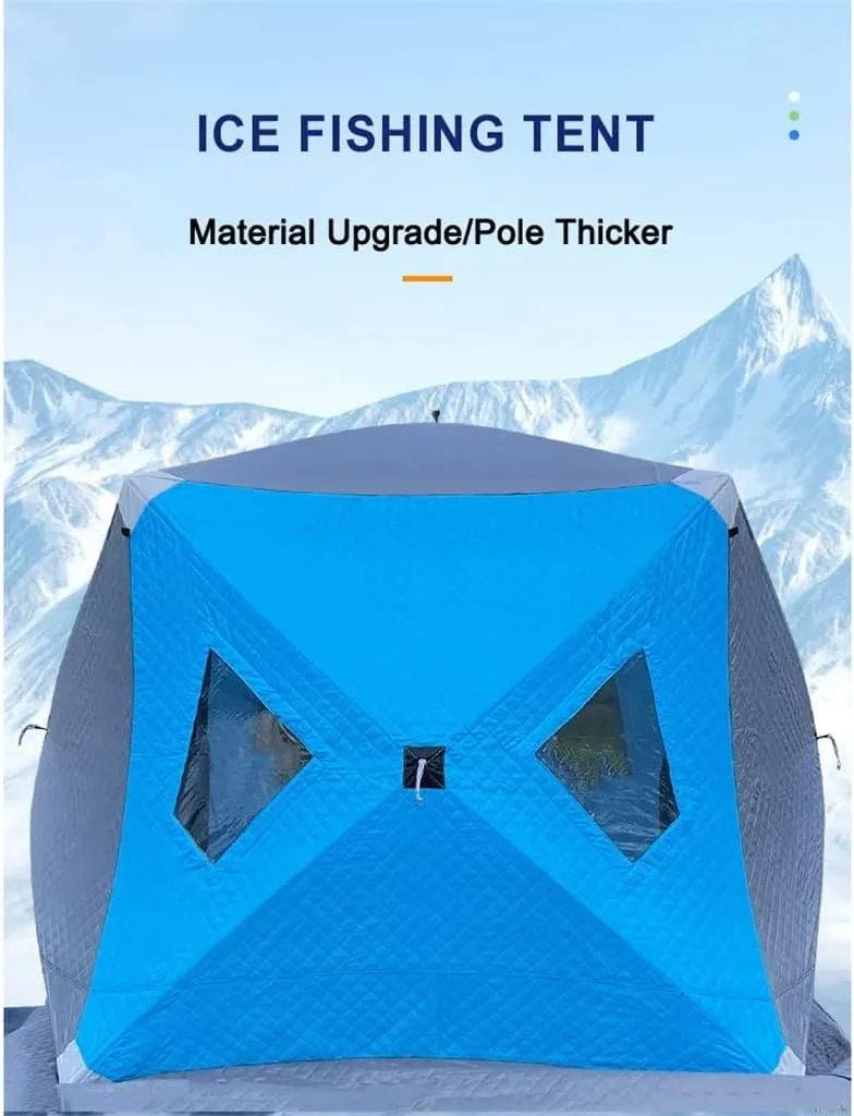 1-4 Winter Fishing Tent Winter Ice Fishing Tent Camping Tent Windproof and Rainproof Outdoor Winter Fishing Warm Tent (Color : D, Size : 220 * 220 * 200cm) (D 220 * 220 * 200cm)