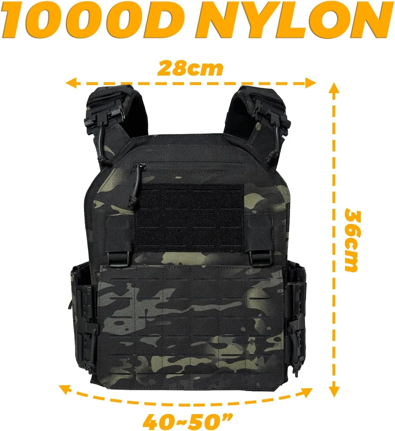 1000D Lightweight Adjustable Camouflage Clothing Suits Quick Release for Jungle Hunting Shooting Airsoft Wildlife