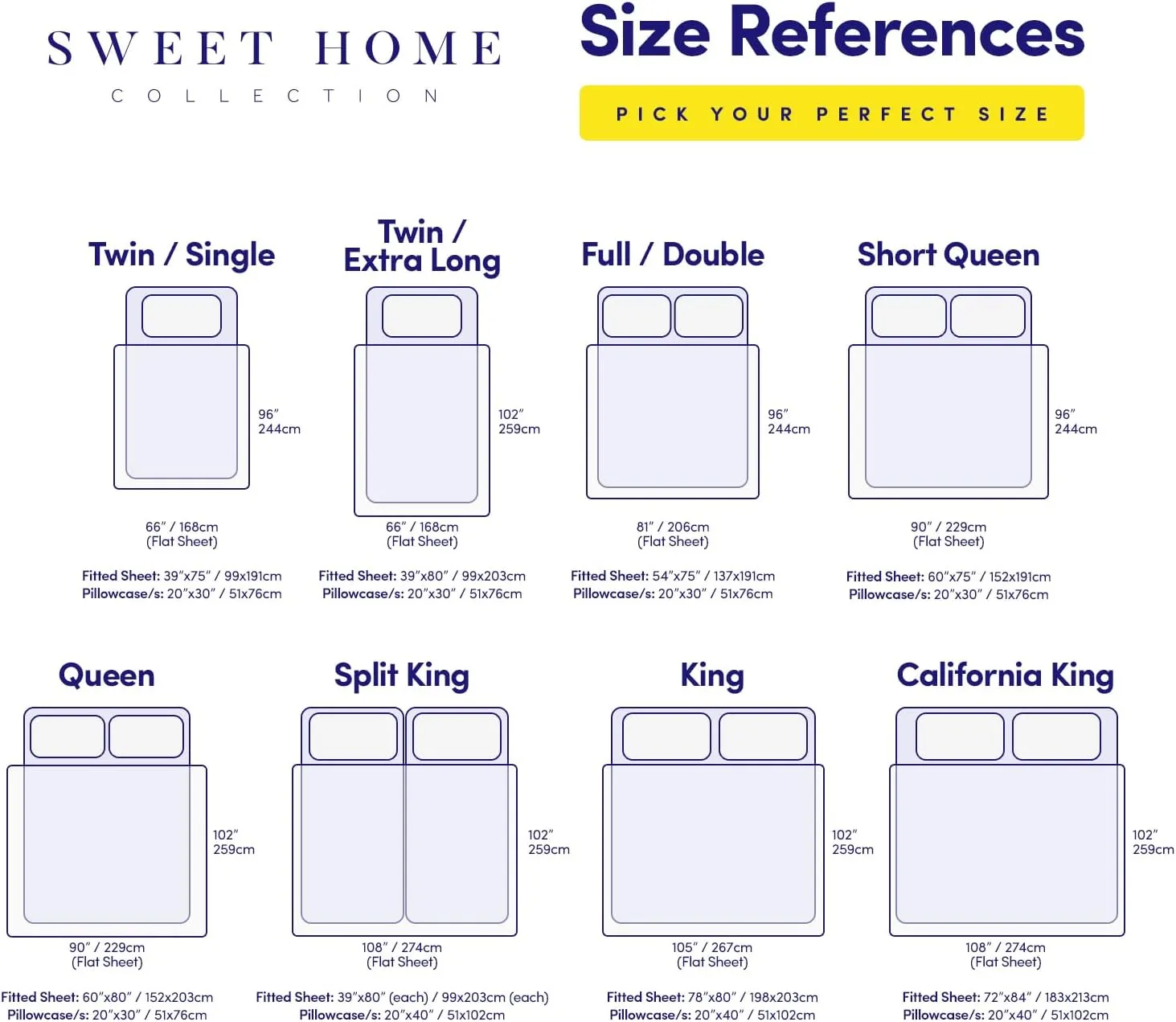 1500 Supreme Collection King Sheet Sets Denim Blue - Luxury Hotel Bed Sheets and Pillowcase Set for King Mattress - Extra Soft, Elastic Corner Straps, Deep Pocket Sheets, King Denim Blue