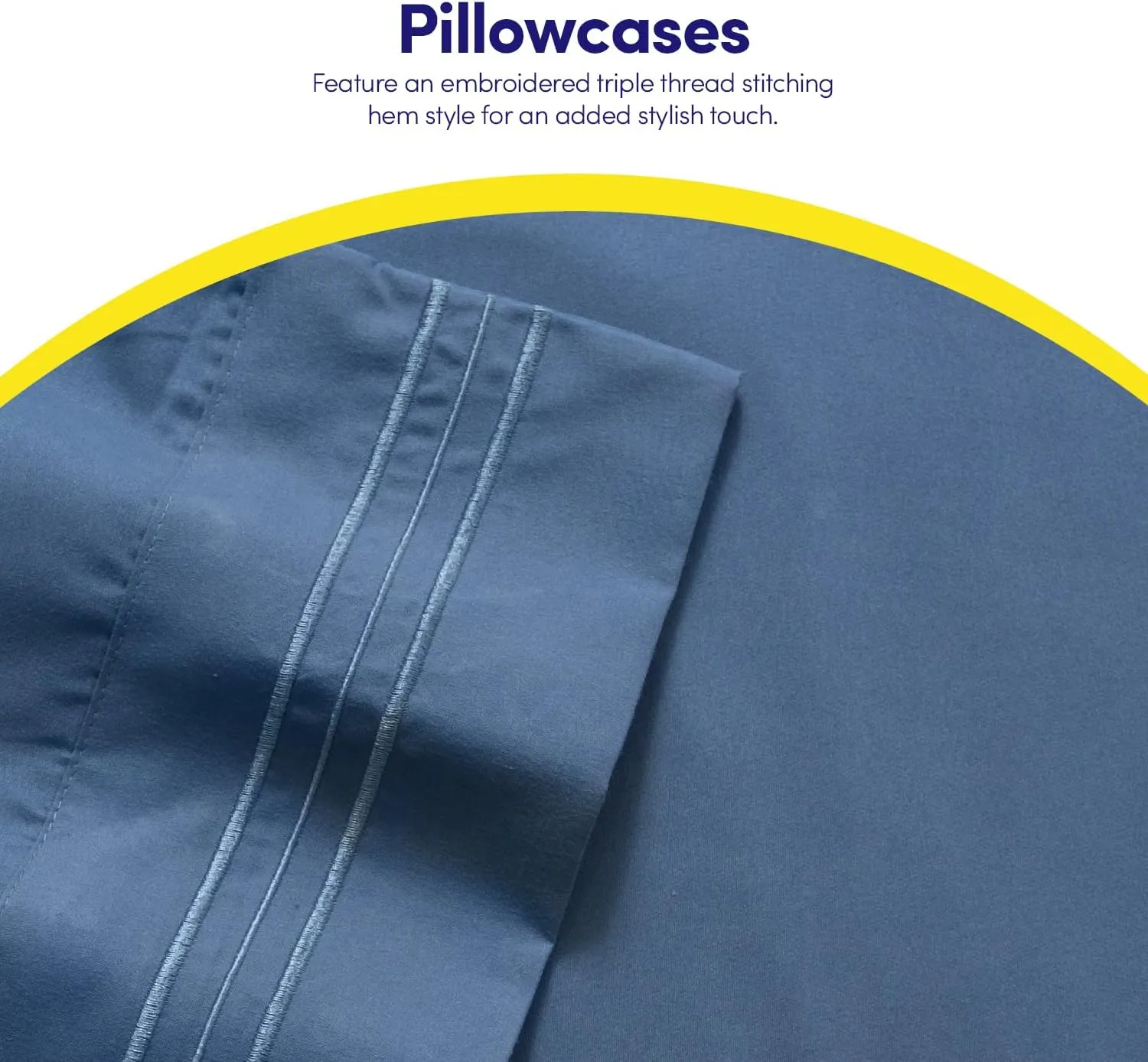 1500 Supreme Collection King Sheet Sets Denim Blue - Luxury Hotel Bed Sheets and Pillowcase Set for King Mattress - Extra Soft, Elastic Corner Straps, Deep Pocket Sheets, King Denim Blue