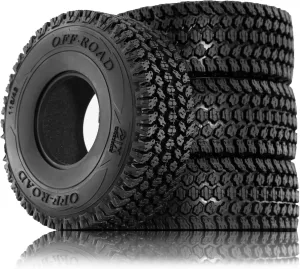 1.9″ 1/10 RC Crawler Tires 116mm OD Mud Terrain Tire Soft Rubber Tire with Foam Inner Tubes for Vehicles 1:10 RC Crawler Universal All-Terrain for Axial TRX4 6 SCX10 9004 SCX10 III%t051
