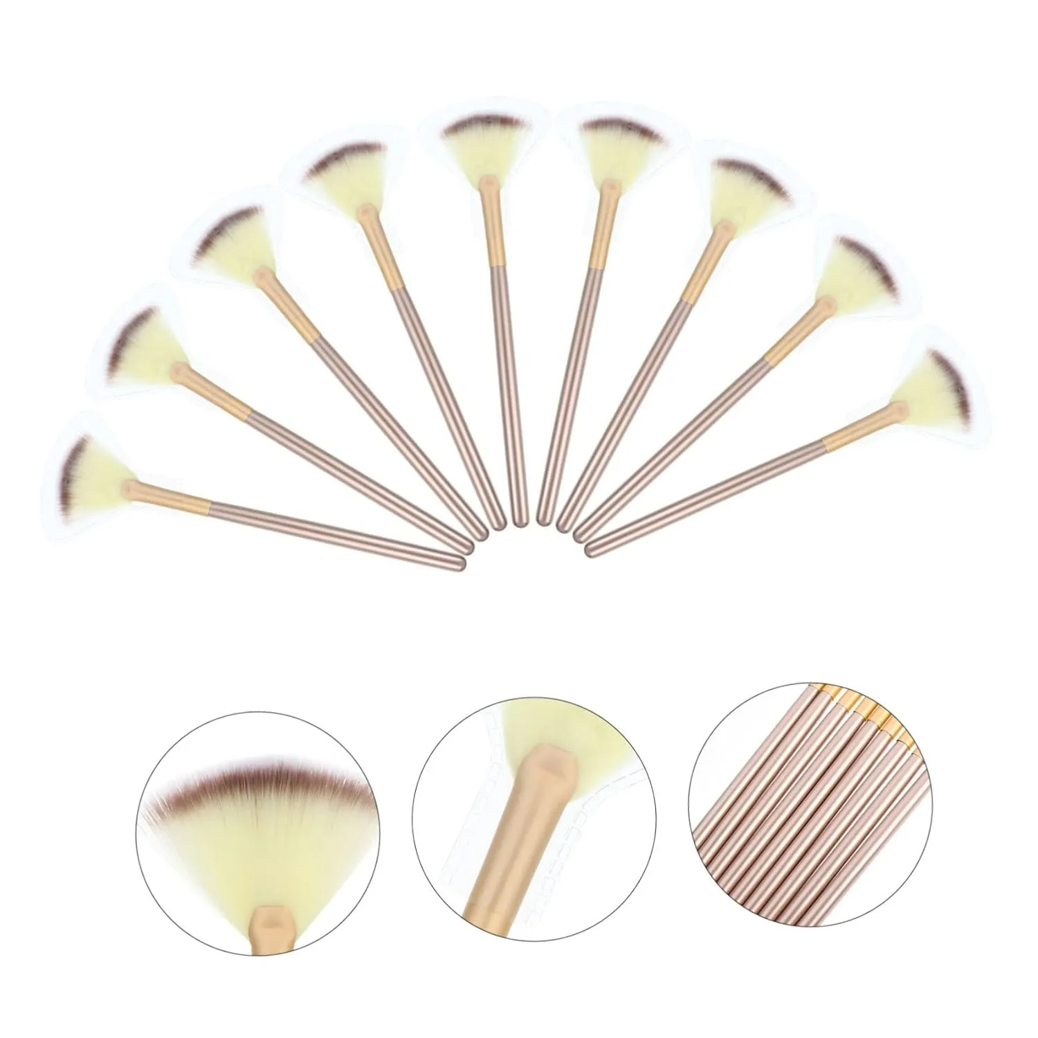 27pcs Highlighter Brush Portable Makeup Brushes for Face for Cheekbones Nose and Brow Bone Soft Synthetic Bristles for Easy Cleaning and Application