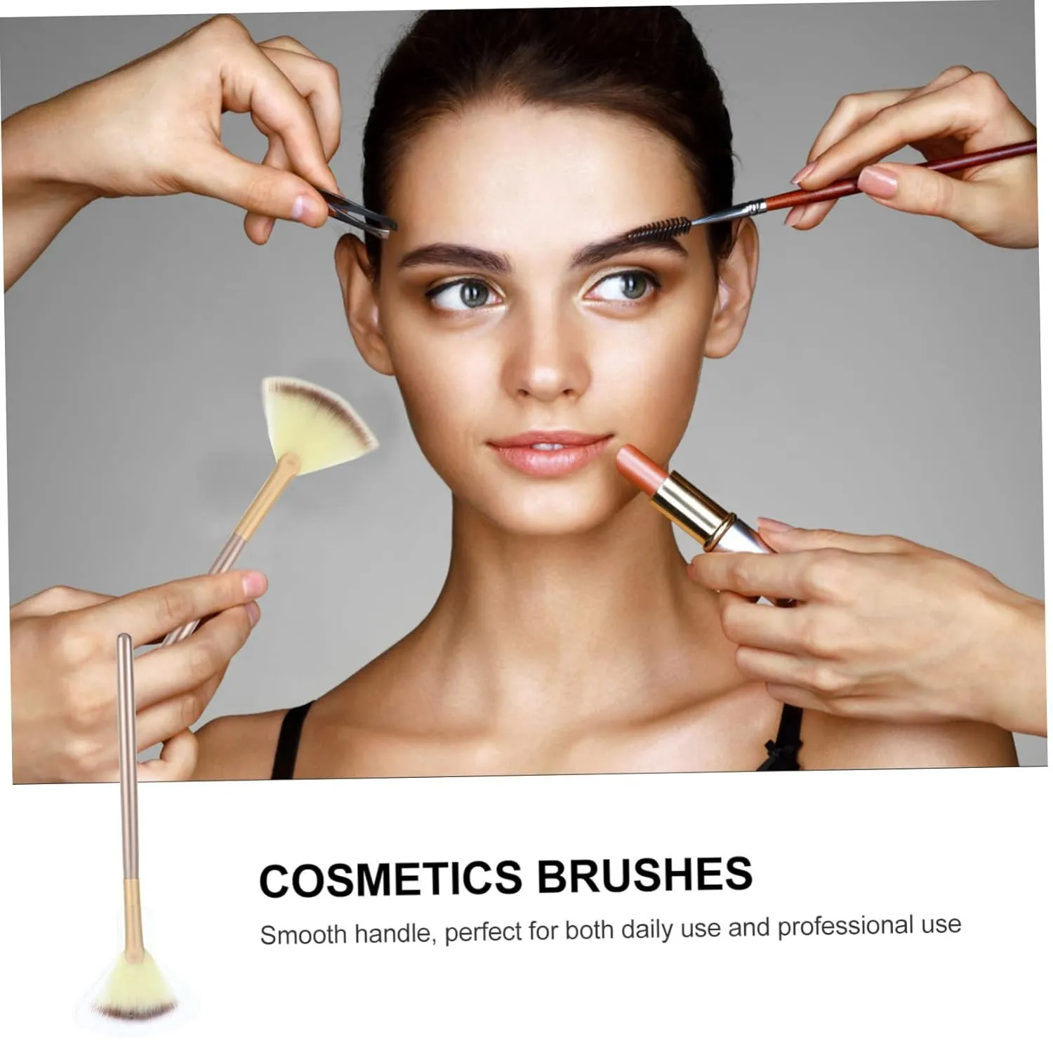 27pcs Highlighter Brush Portable Makeup Brushes for Face for Cheekbones Nose and Brow Bone Soft Synthetic Bristles for Easy Cleaning and Application
