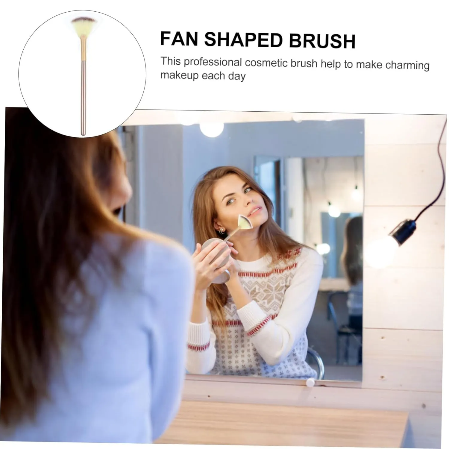 27pcs Highlighter Brush Portable Makeup Brushes for Face for Cheekbones Nose and Brow Bone Soft Synthetic Bristles for Easy Cleaning and Application