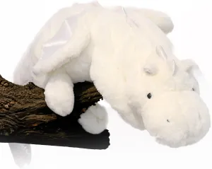 40In 5Lb Weighted Stuffed Animals,Cute Plush Dragon,Weighted Stuff Dinosaur Toy for Kids Adult Gift or Decoration (5lb, White)
