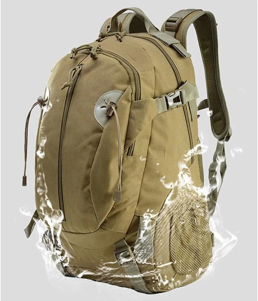40L Camping Backpack Bag Hiking Climbing Rucksack Waterproof Trekking Camouflage Army Backpak Outdoor Daypack-Army Green