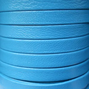 5 mm flat soft turquoise leather finished on both sides