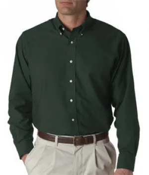 57800 Van Heusen Men's Classic Long-Sleeve Oxford Dark Green