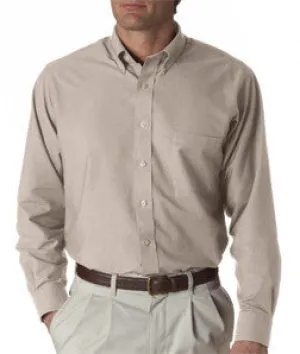 57800 Van Heusen Men's Classic Long-Sleeve Oxford Khaki