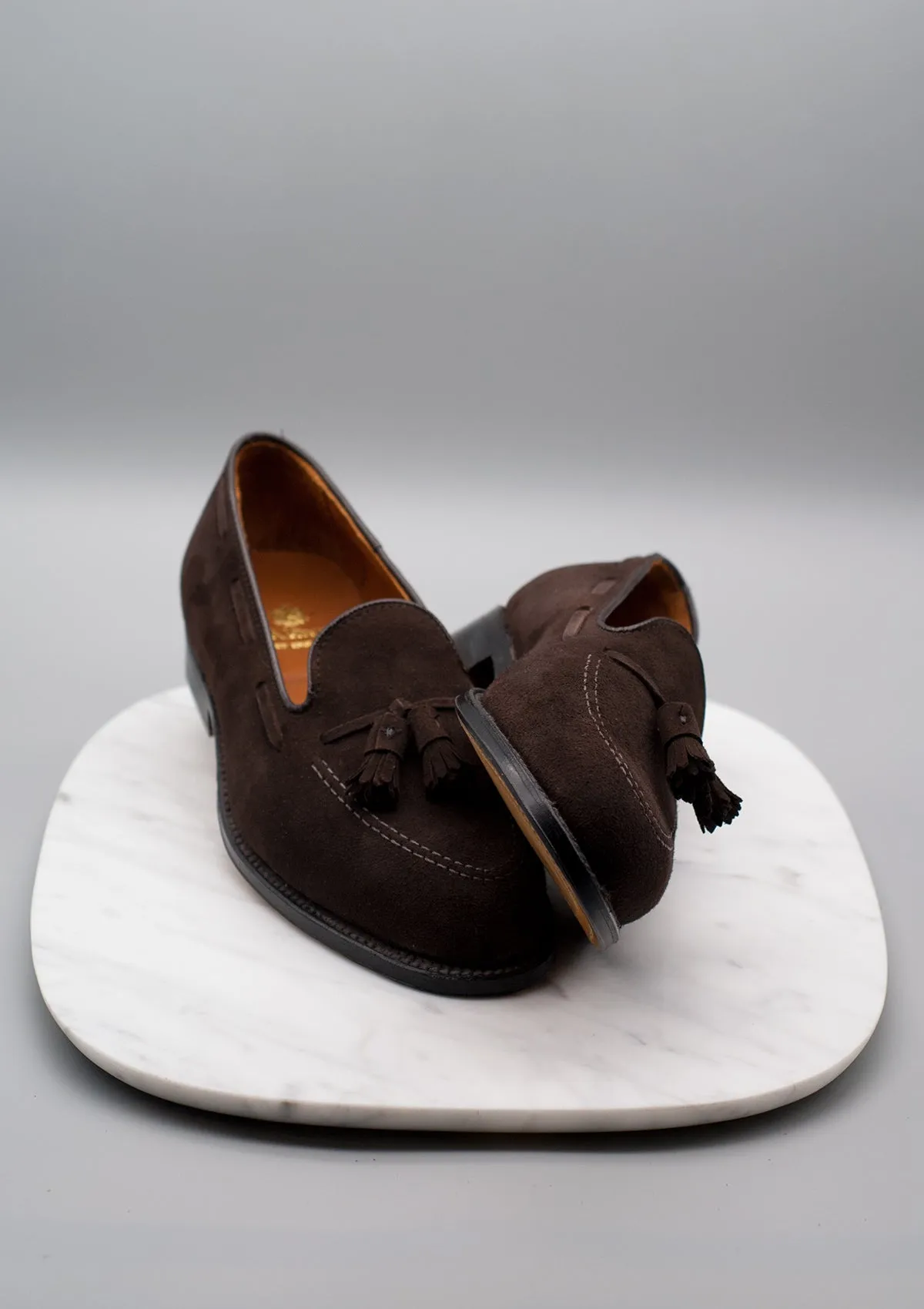 666 Mocha Suede Tassel Loafer