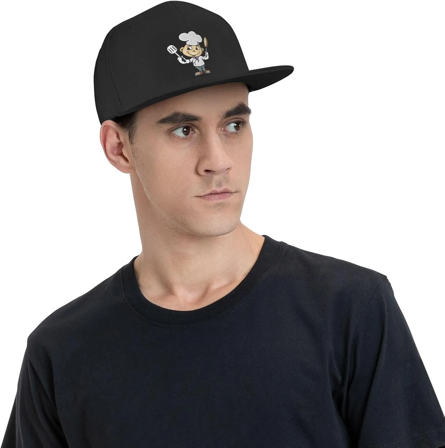Adjustable Chef with Spatula and Frying Pan Snapback Hat for Men Women Baseball Cap Dad Hats