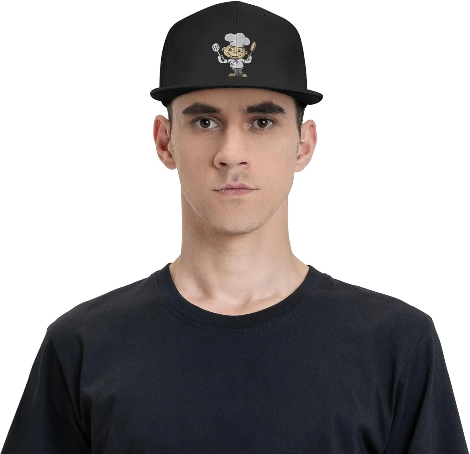 Adjustable Chef with Spatula and Frying Pan Snapback Hat for Men Women Baseball Cap Dad Hats