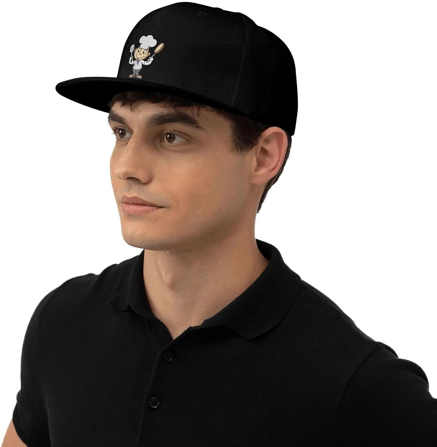 Adjustable Chef with Spatula and Frying Pan Snapback Hat for Men Women Baseball Cap Dad Hats