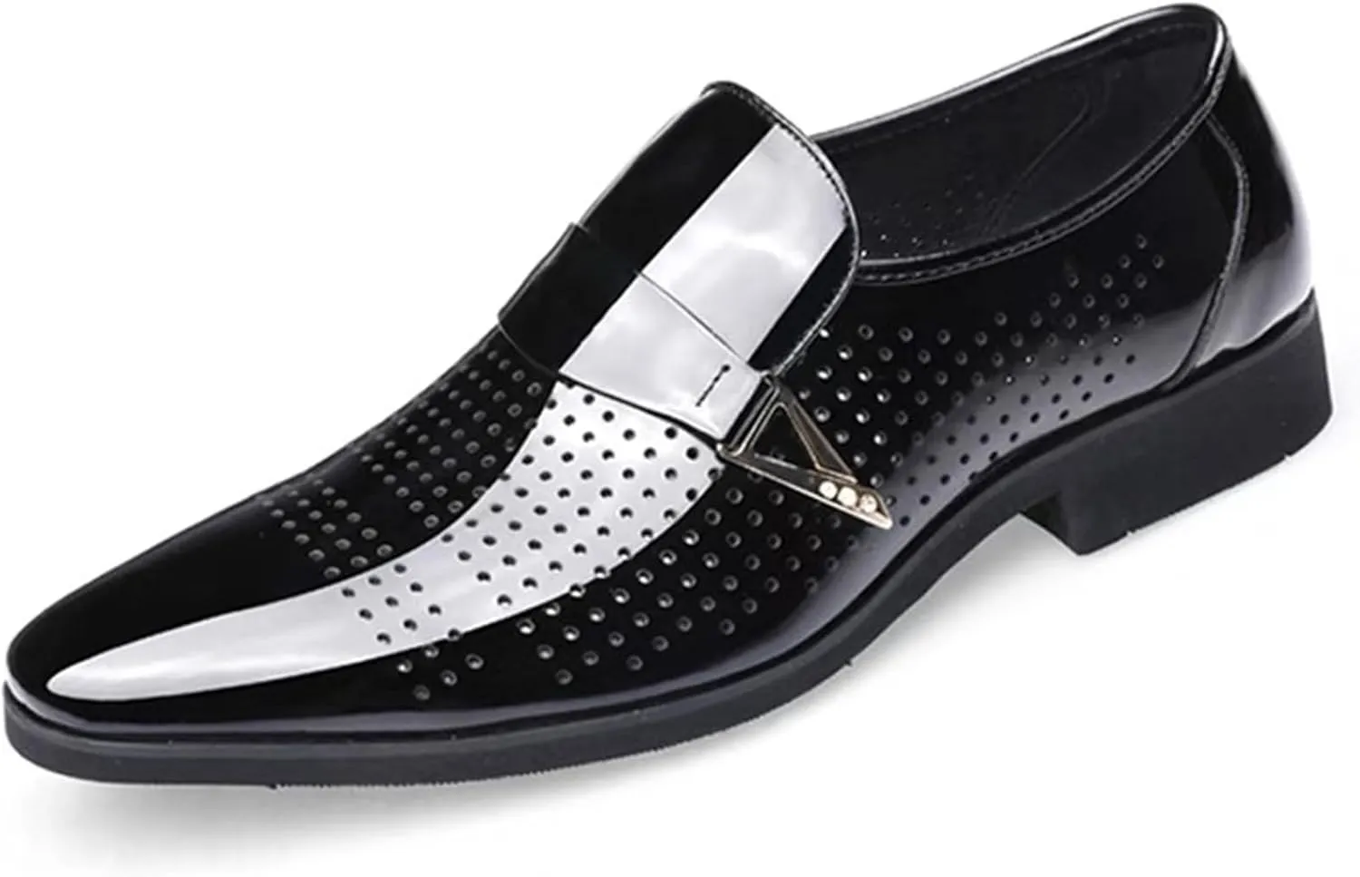 ADMLZQQ Men's Oxford Derby Leather Shoes Formal Business Dress Sneakers Casual Walking Driving Slip-On Penny