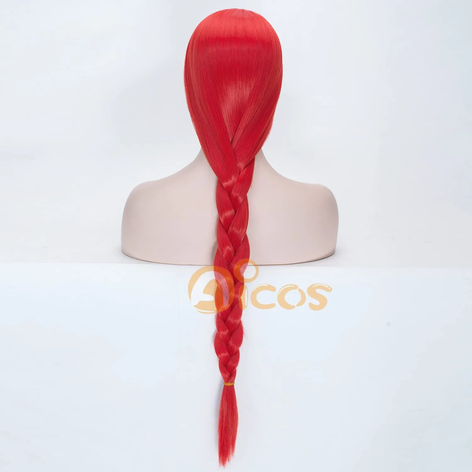 Aicos Long Red Braids Wig for Women 31inches Cowgirl Cosplay Wig Straight Middle Part No Bangs for Halloween Costume Party