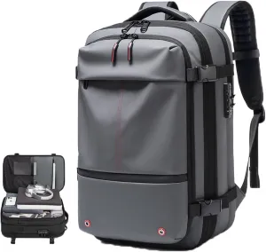 Airvac Backpack, Airvac Travel Backpack Bag, Spence Vac Vacuum Bag for Travel with Wireless Vacuum Pump Reusable Compression Suitcases Space Saver 60L (Gray)