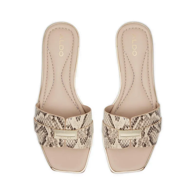 Aldo Darine Women Flat Slide Sandal - Natural