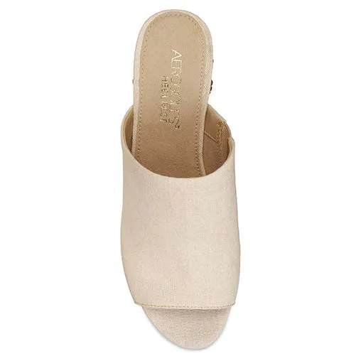 Almond Block Sandals Combo Streamlined Bone Elastic Slide Mid-Level Heel Aerosoles Toe On Winter sale