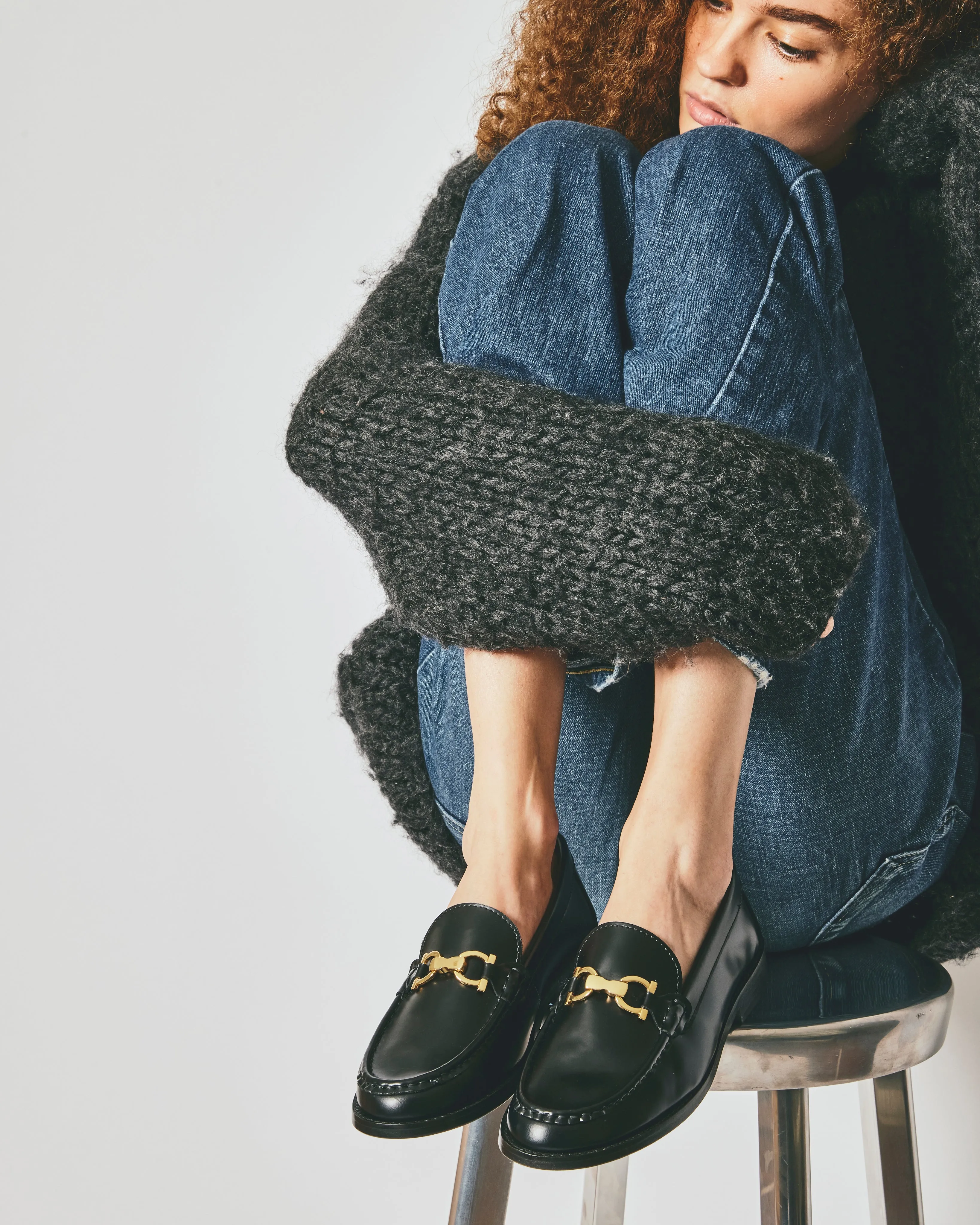 ALMOND TOE C LOAFERS BLACK