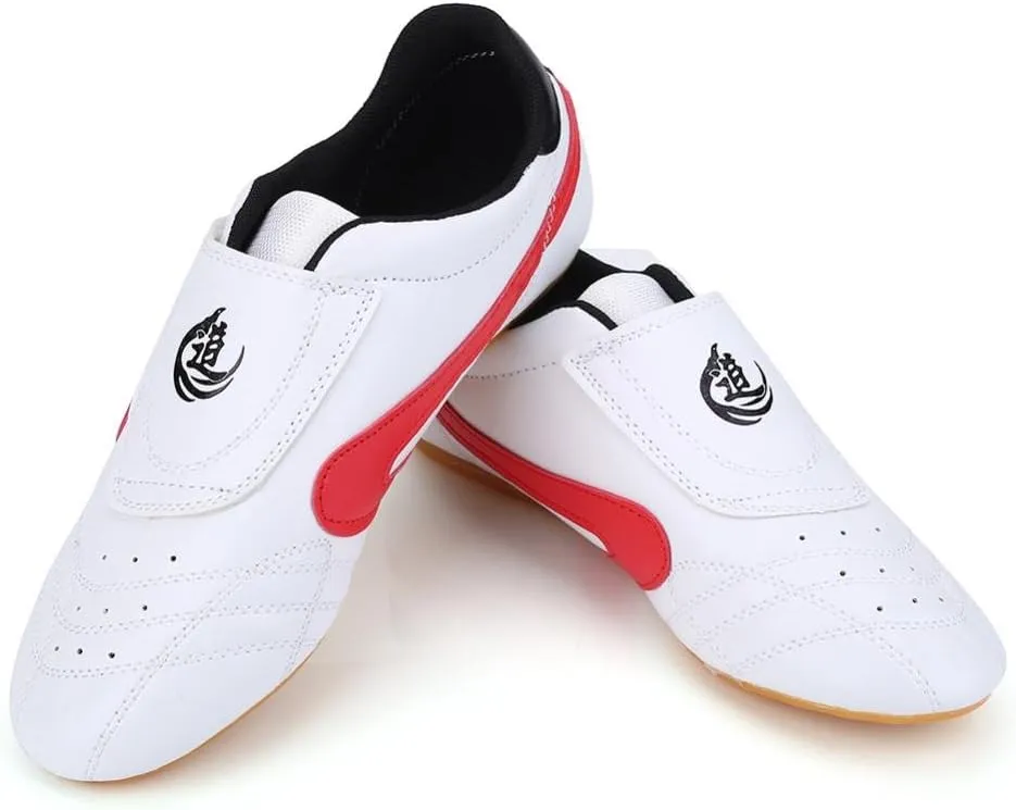 Alomejor Taekwondo Shoes Breathable PU Leather Lightweight for Boxing Kung Fu and Taichi