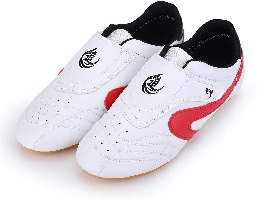 Alomejor Taekwondo Shoes Breathable PU Leather Lightweight for Boxing Kung Fu and Taichi