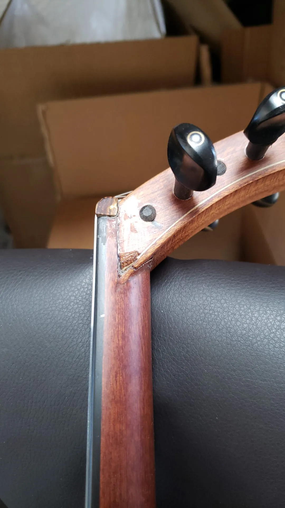 Amazing "Mahagony Star" Professional Turkish Flat Oud   Artec Bridge Pickup  Soft Case - Need Repair