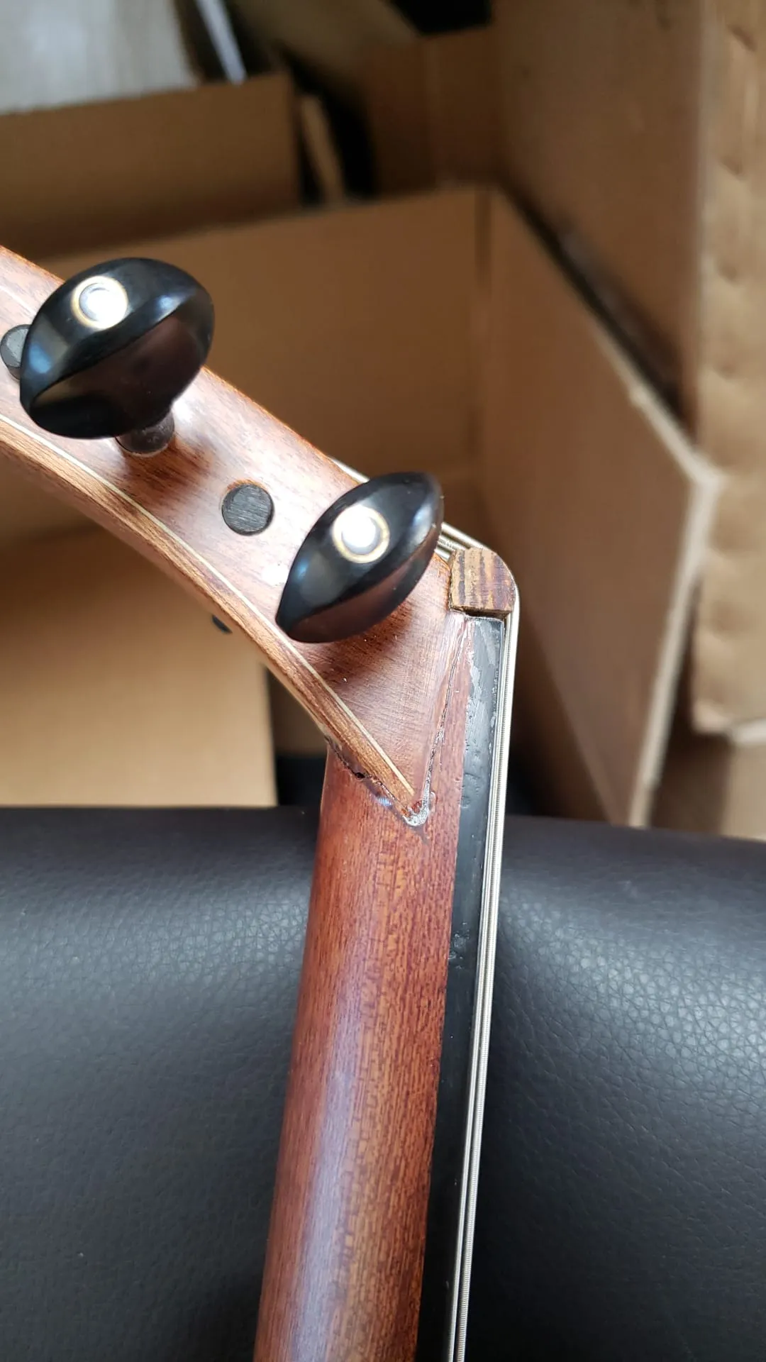 Amazing "Mahagony Star" Professional Turkish Flat Oud   Artec Bridge Pickup  Soft Case - Need Repair