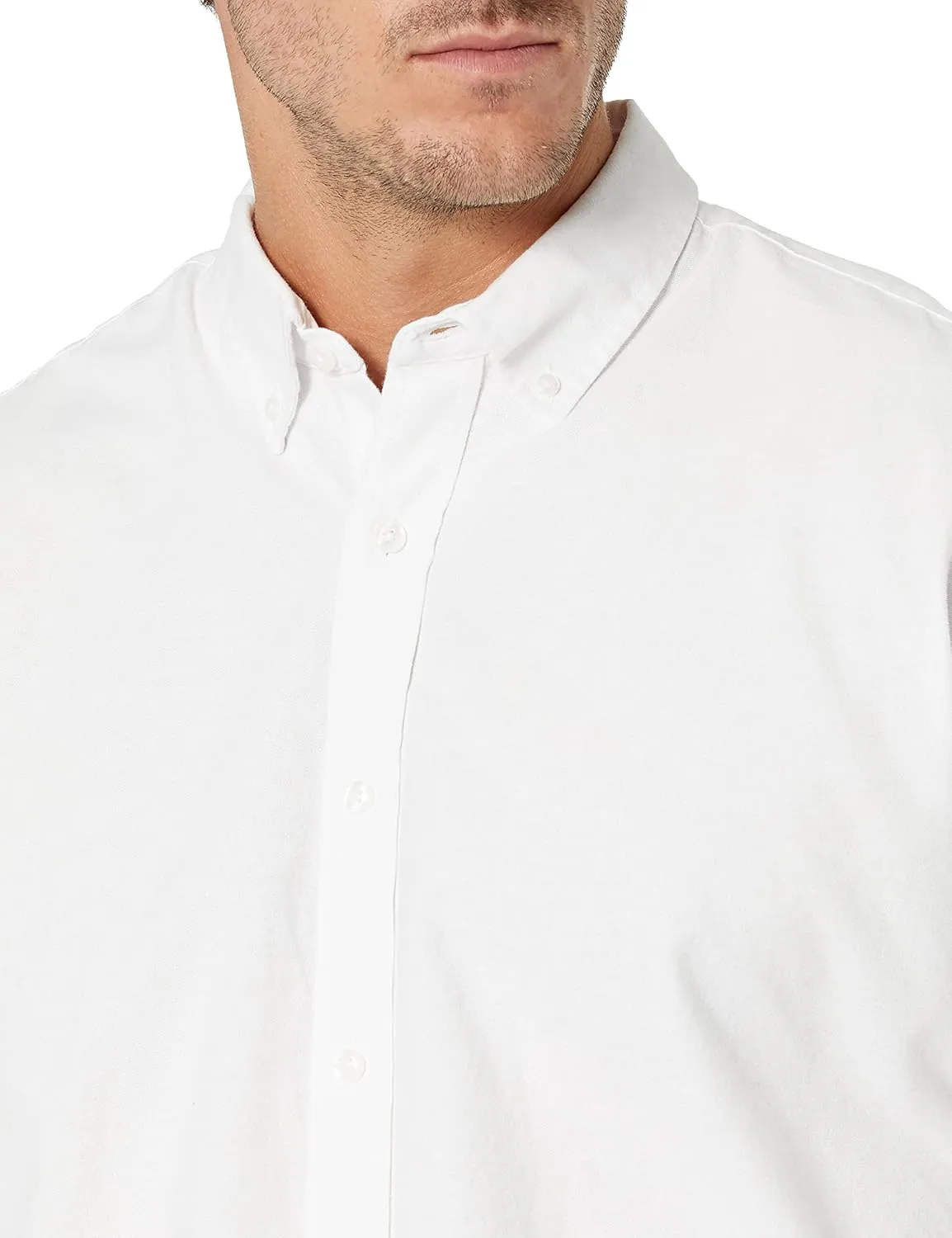 Amazon Essentials Men's Long-Sleeve Regular-Fit Stretch Oxford Shirt (Available in Big & Tall)