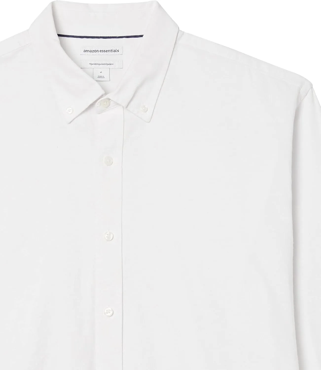 Amazon Essentials Men's Long-Sleeve Regular-Fit Stretch Oxford Shirt (Available in Big & Tall)