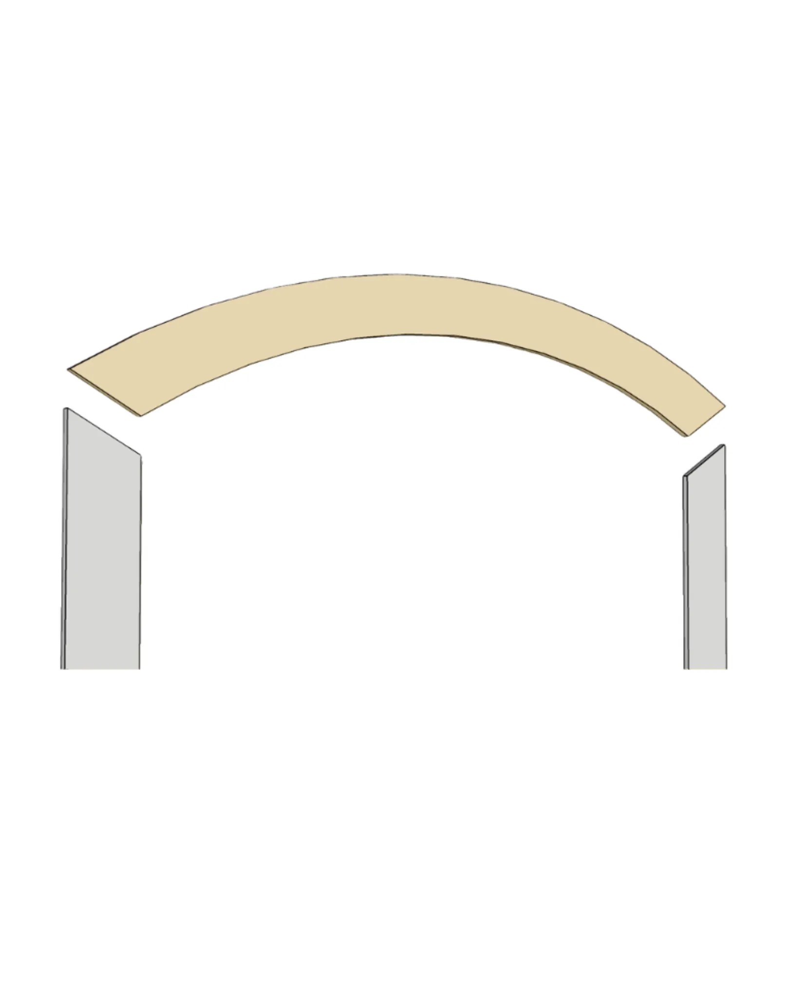 Arched Flat Stock Casing - MDF