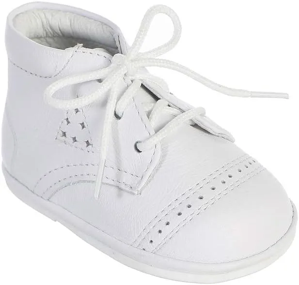 Avery Hill Boy's Leather High Top Lace-Up Baptism Special Occasion Shoes - Many Styles!