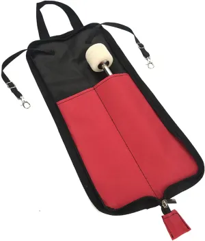 AYNEFY Drumstick Storage Bag, 5 Colors Drum Stick Storage Hanging Bag Drumstick Portable Handbag with Handle for Mallets(Red)