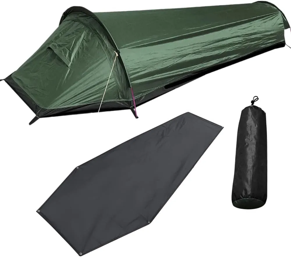 Backpacking Tent Outdoor Camping Tent Lightweight Tent Water-Resistant Tent Single Person Tent Sleeping Bag Tent Easy Set Tent Single Person Backpacking Tent Hiking Bivy Tent Lightweight