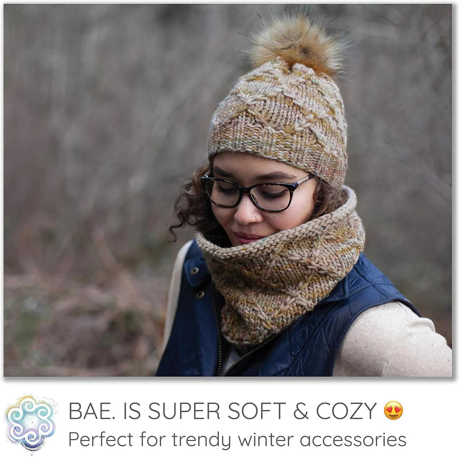 BAE by Living Dreams Yarn. Cuddly, Strong & Super Soft for Next to Skin Winter Knits. 100% Extrafine Merino Bulky Roving Yarn, Baby Carriage