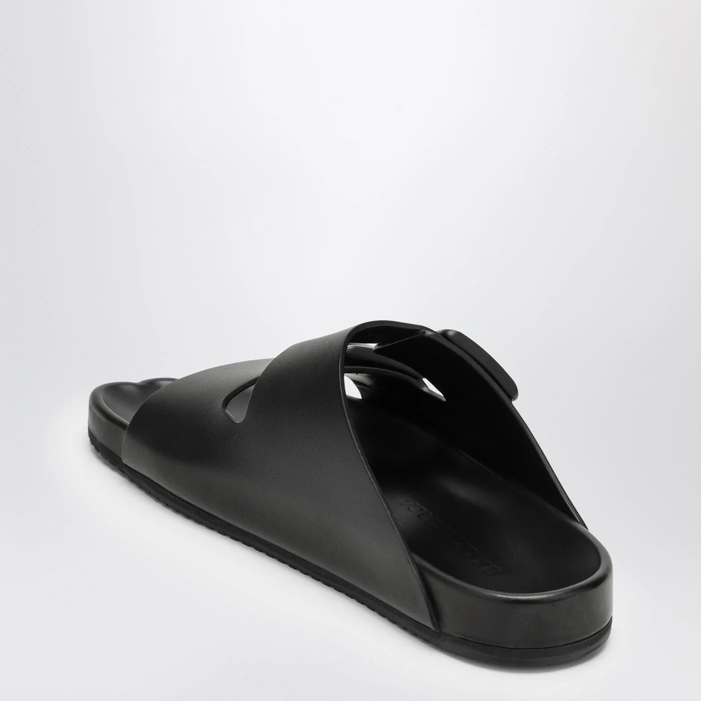 Balenciaga Black Leather Sunday Sandal