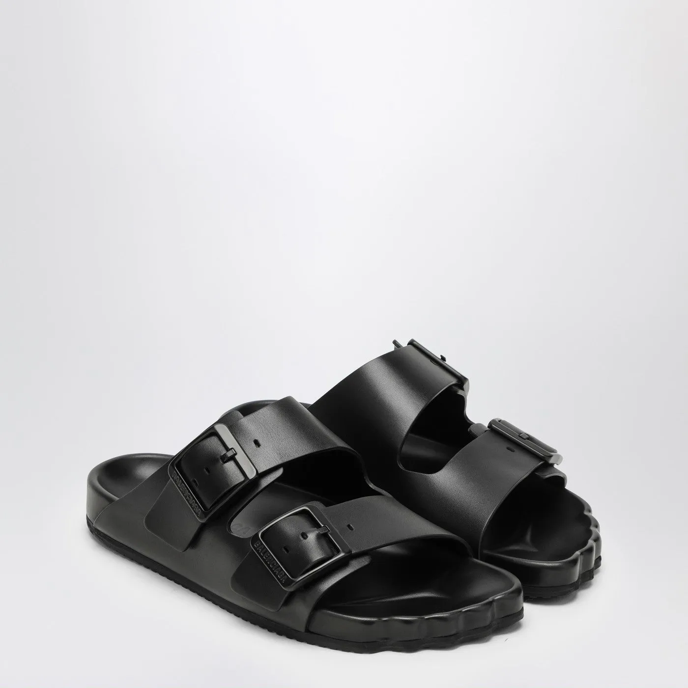 Balenciaga Black Leather Sunday Sandal