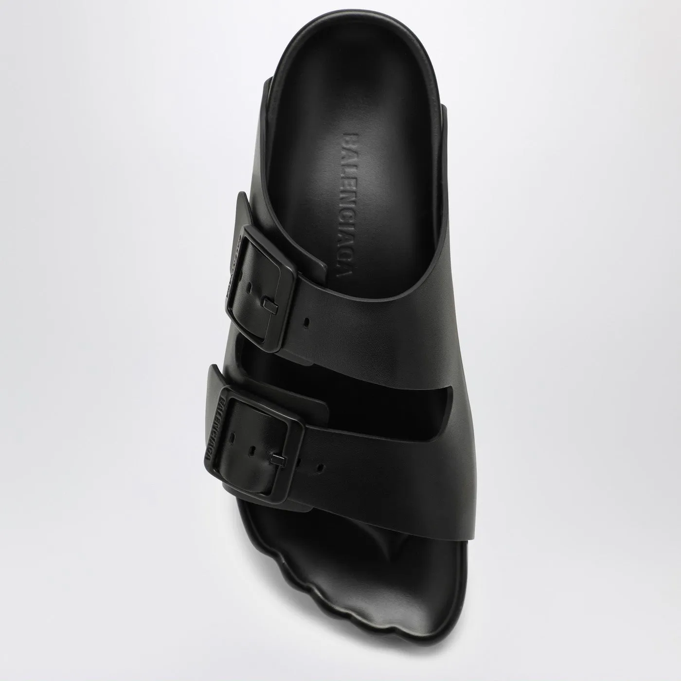 Balenciaga Black Leather Sunday Sandal