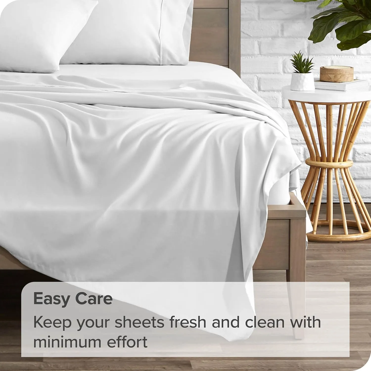 Bare Home Extra Long Flat Sheet - Premium 1800 Ultra-Soft - Hotel Luxury - Double Brushed - Easy Care - 1 Extra Long Flat Sheet Only (Twin/Twin XL, White)