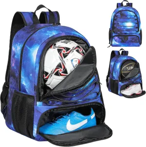 Basketball Bag Backpack for Men Women with Ball & Shoes Compartment 30L Capacity Lightweight Breathable Boys Girls Soccer Ball Bag Backpack Fit Volleyball Football Sports Travel School Gym