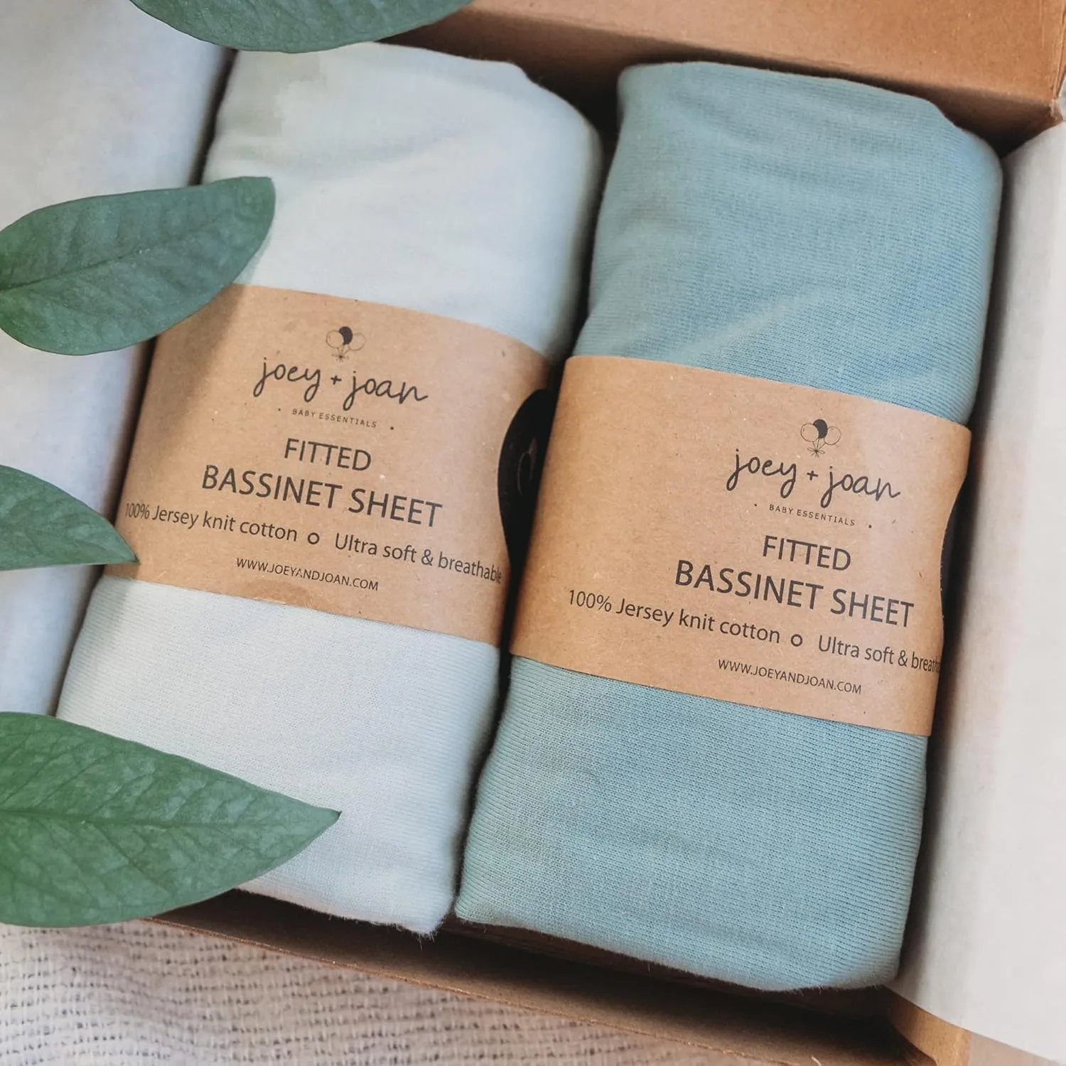 Bassinet Fitted Sheets for Halo Bassinest Swivel Sleeper Mattress – Snuggly Soft 100% Jersey Cotton – 2 Pack – Light   Dark Sage Green – 2 Pack