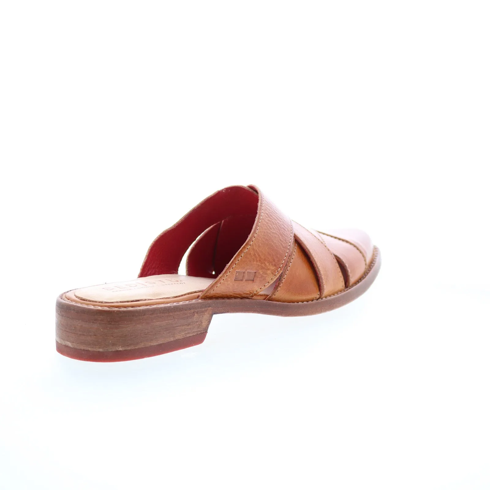 Bed Stu Mayra F392022 Womens Brown Leather Slip On Mule Flats Shoes