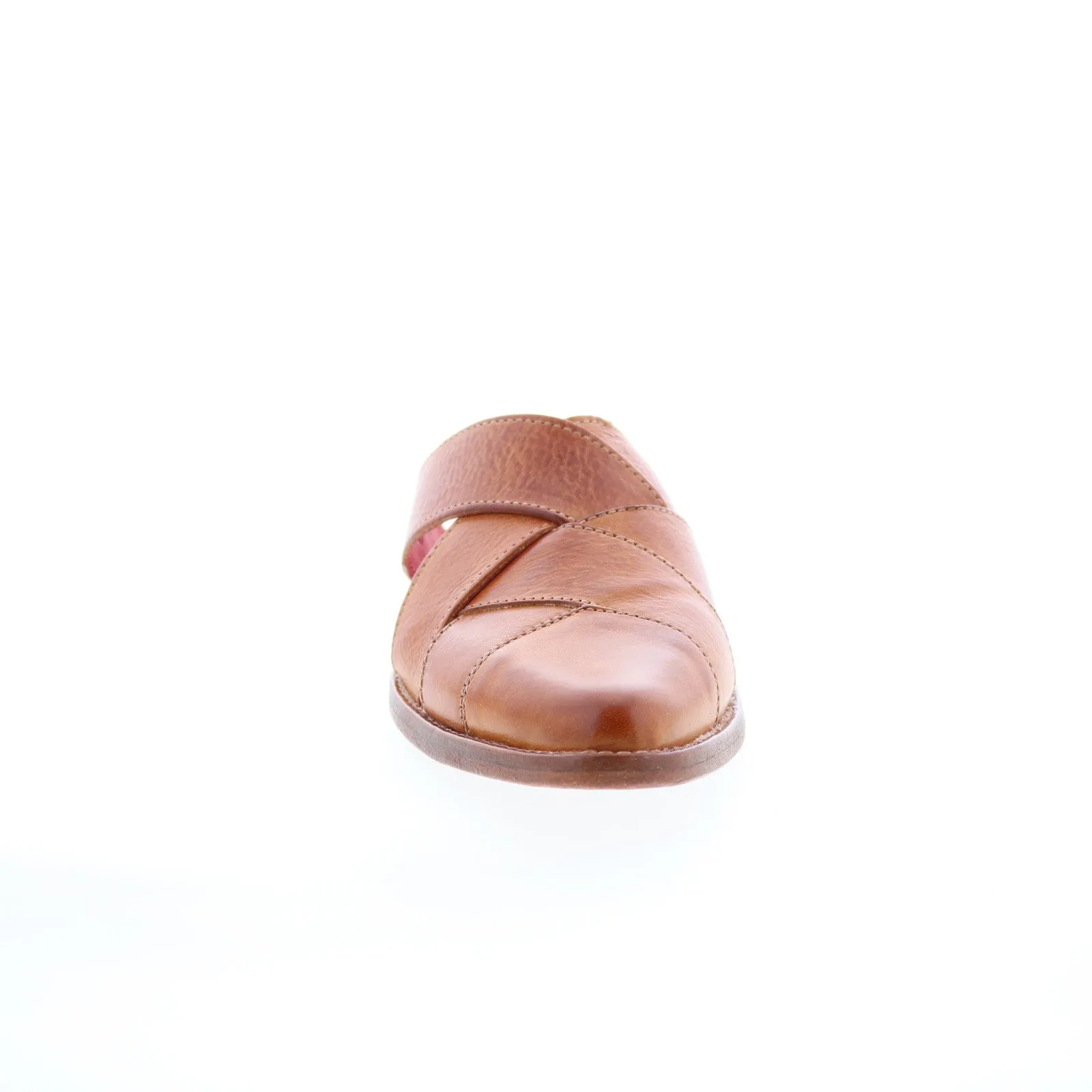 Bed Stu Mayra F392022 Womens Brown Leather Slip On Mule Flats Shoes