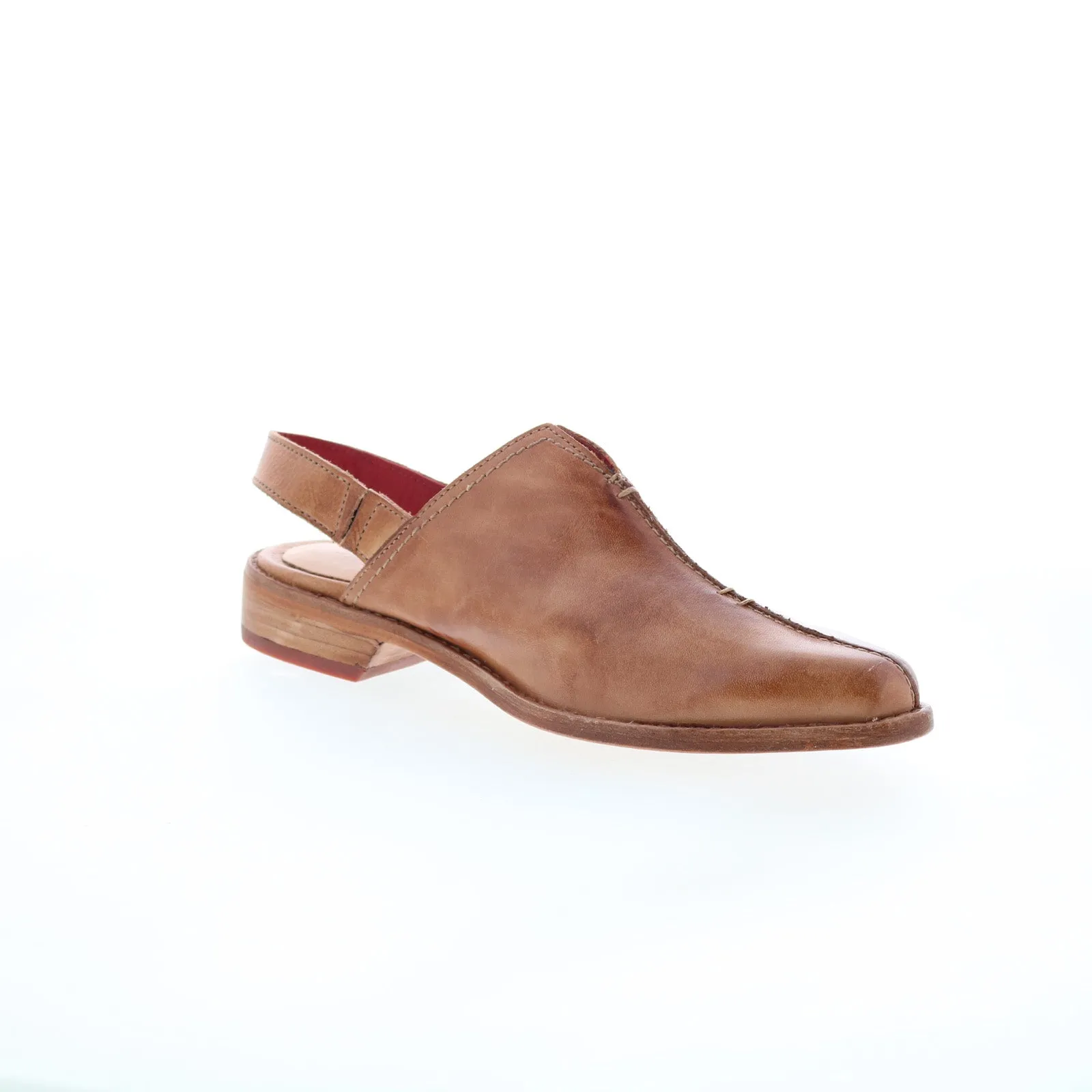 Bed Stu Zaria F319013 Womens Brown Leather Mule Flats Shoes