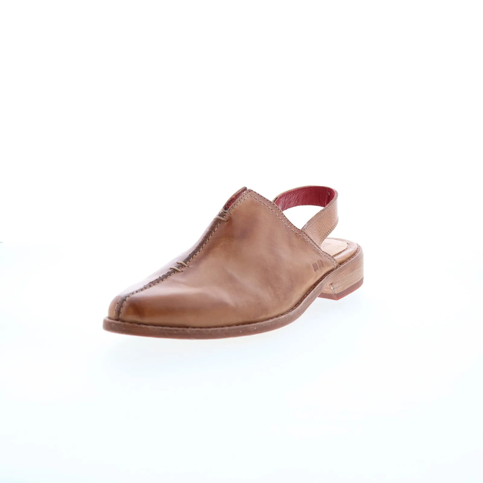 Bed Stu Zaria F319013 Womens Brown Leather Mule Flats Shoes