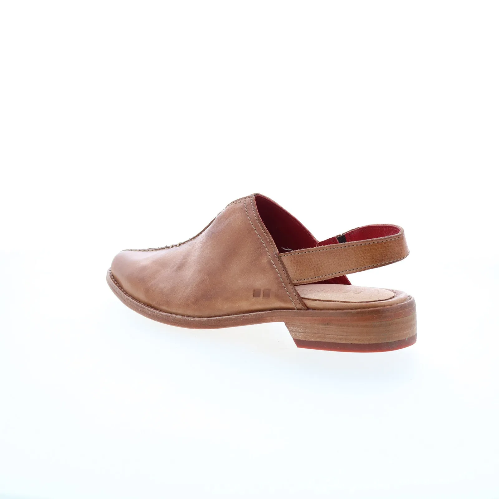 Bed Stu Zaria F319013 Womens Brown Leather Mule Flats Shoes