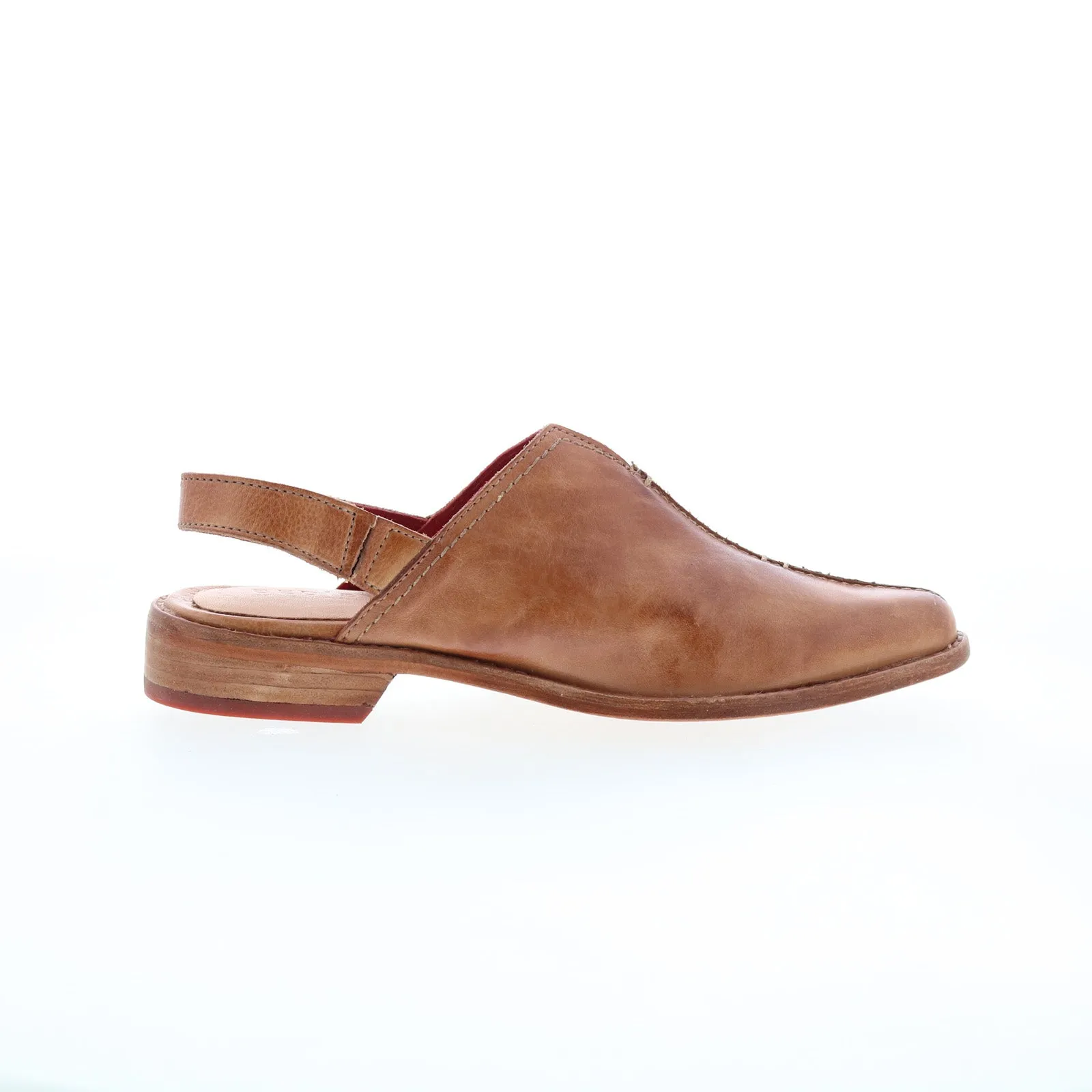 Bed Stu Zaria F319013 Womens Brown Leather Mule Flats Shoes